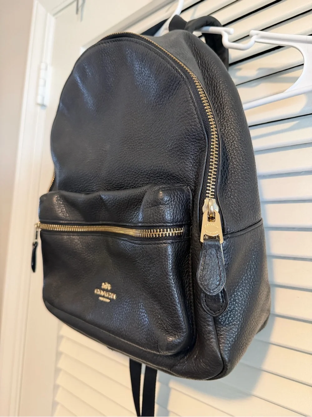 Coach compact pebbled